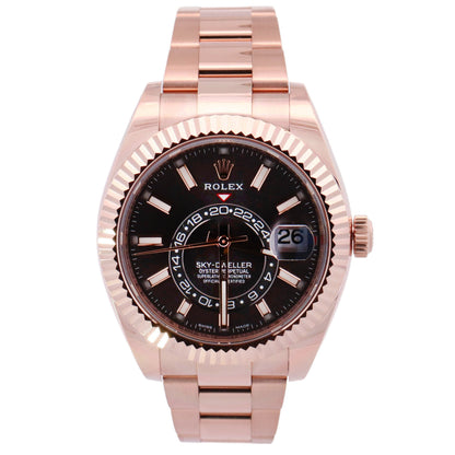 Rolex Sky-Dweller 42mm Rhodium Dial Watch Ref# 326935 - Happy Jewelers Fine Jewelry Lifetime Warranty