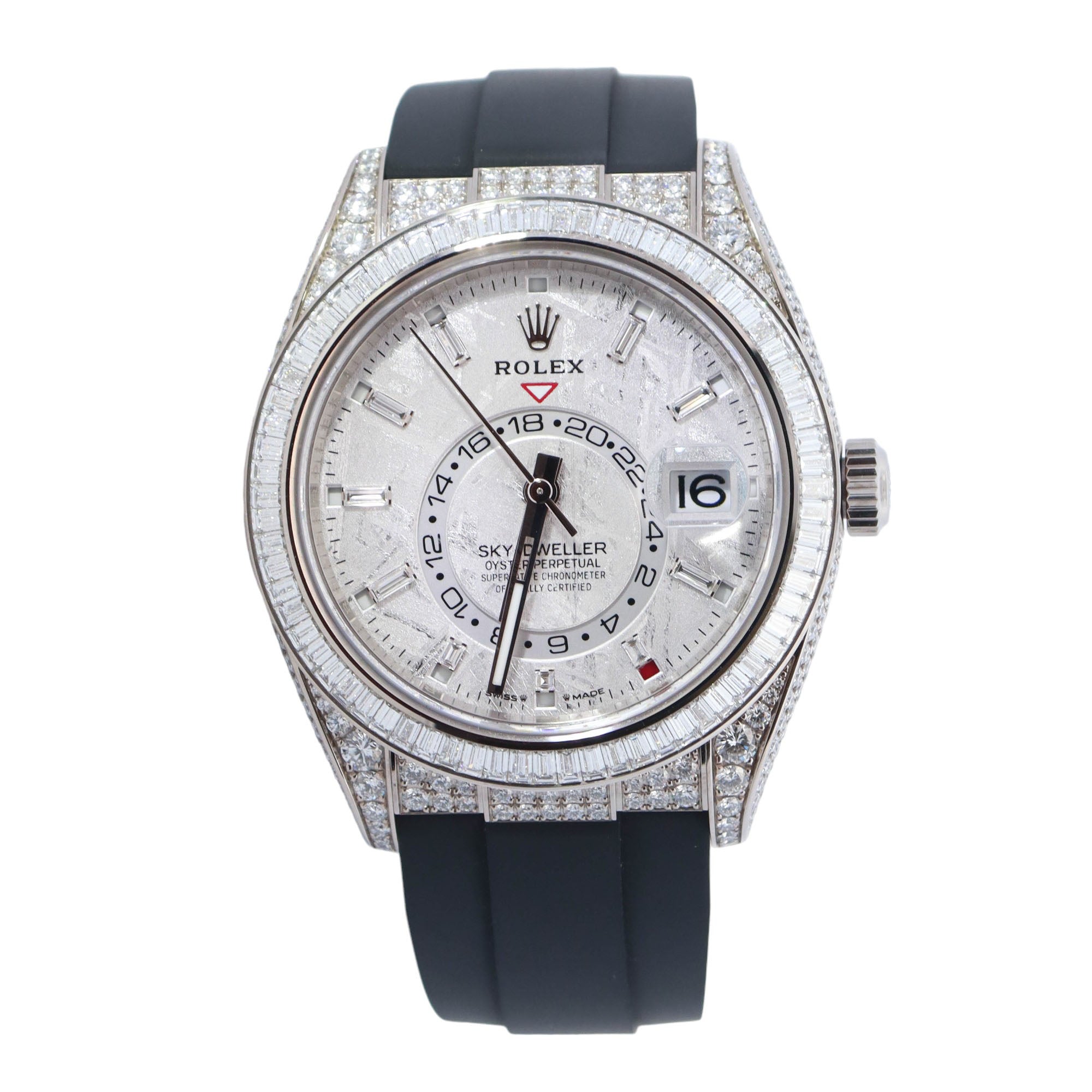 Rolex Sky-Dweller White Gold 42mm Meteorite Stick Dial Watch Reference# 336259TBR - Happy Jewelers Fine Jewelry Lifetime Warranty
