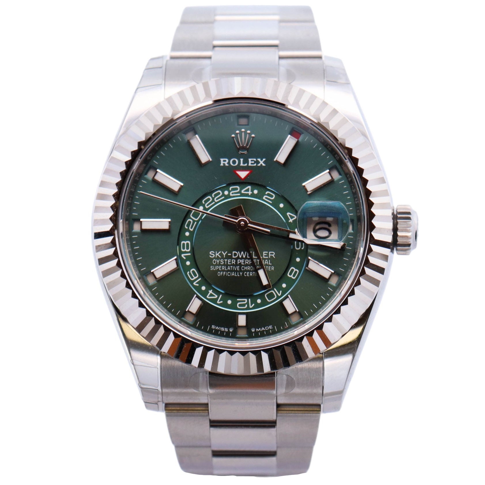 Rolex Sky-Dweller 42mm Green Dial Watch Ref# 336934 - Happy Jewelers Fine Jewelry Lifetime Warranty