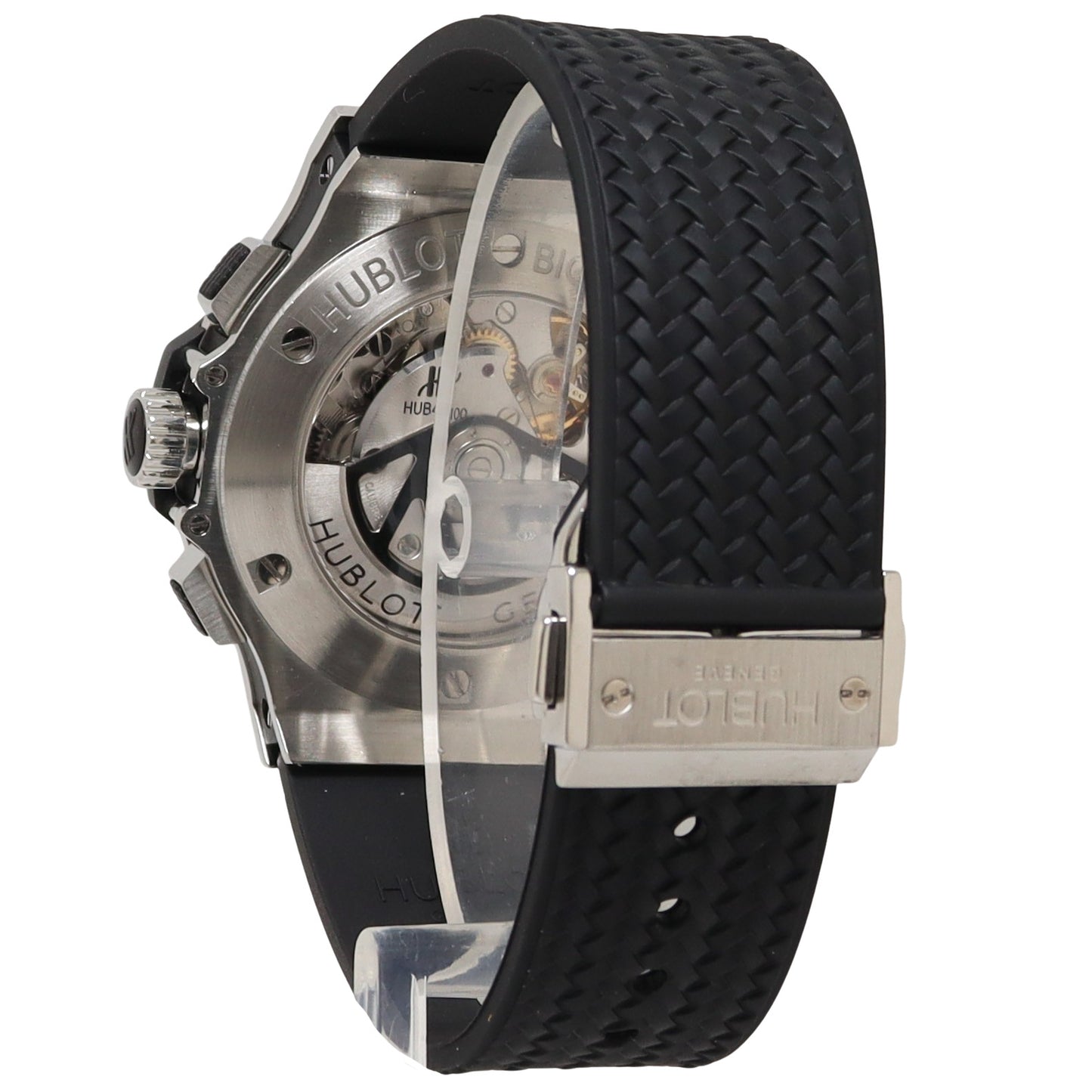 Hublot Big Bang Stainless Steel 44mm Black Arabic & Stick Dial Watch Reference #: 301.SB.131.RX - Happy Jewelers Fine Jewelry Lifetime Warranty