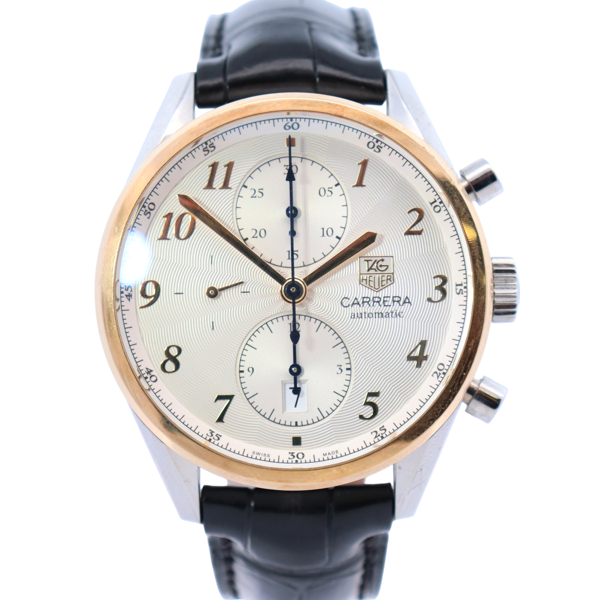 Tag Heuer Carrera 41mm Silver Dial Watch Ref# CAS2150 - Happy Jewelers Fine Jewelry Lifetime Warranty