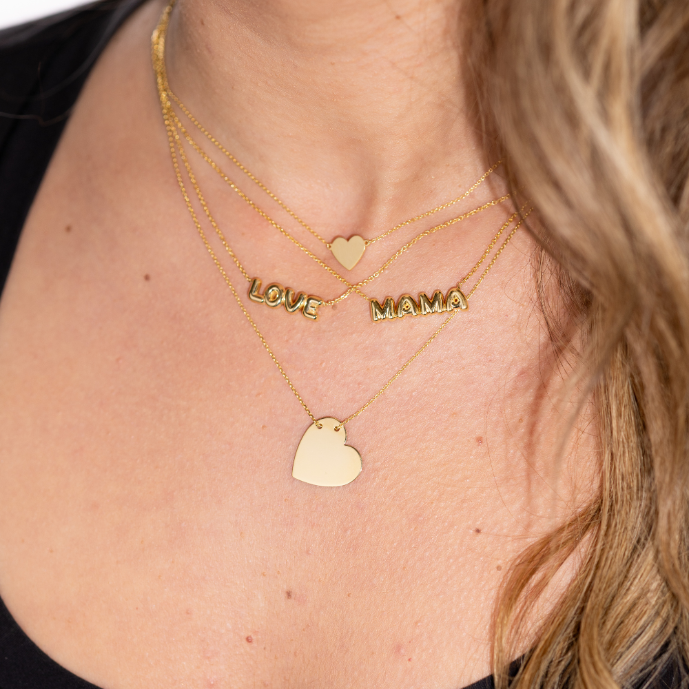 Engravable Large Slanted Heart Pendant - Happy Jewelers Fine Jewelry Lifetime Warranty