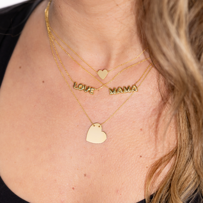 Engravable Large Slanted Heart Pendant - Happy Jewelers Fine Jewelry Lifetime Warranty