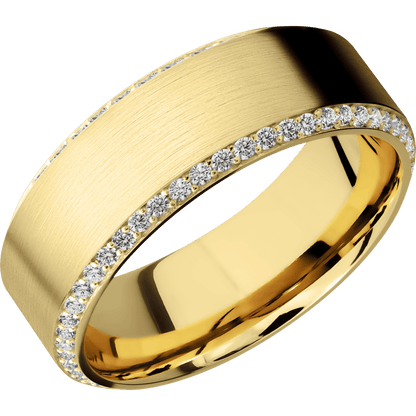 14K Yellow Gold + Satin , Satin Finish - Happy Jewelers Fine Jewelry Lifetime Warranty