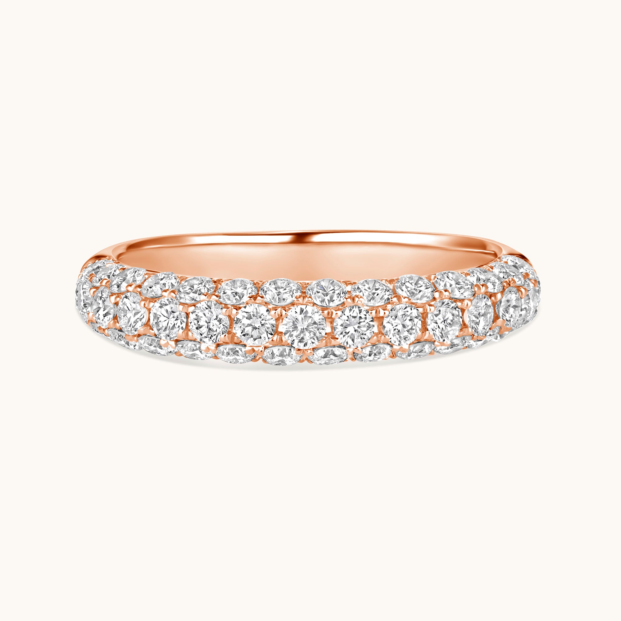 3D Diamond Halfway Band - Happy Jewelers Fine Jewelry Lifetime Warranty