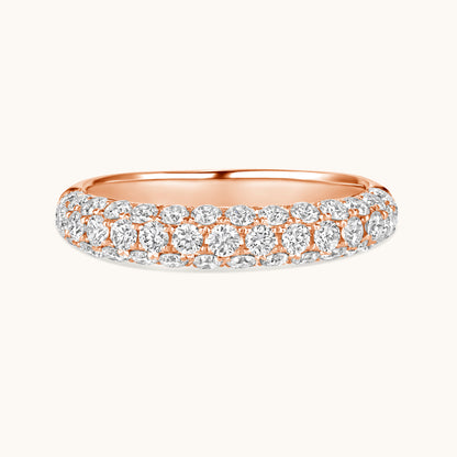 3D Diamond Halfway Band - Happy Jewelers Fine Jewelry Lifetime Warranty