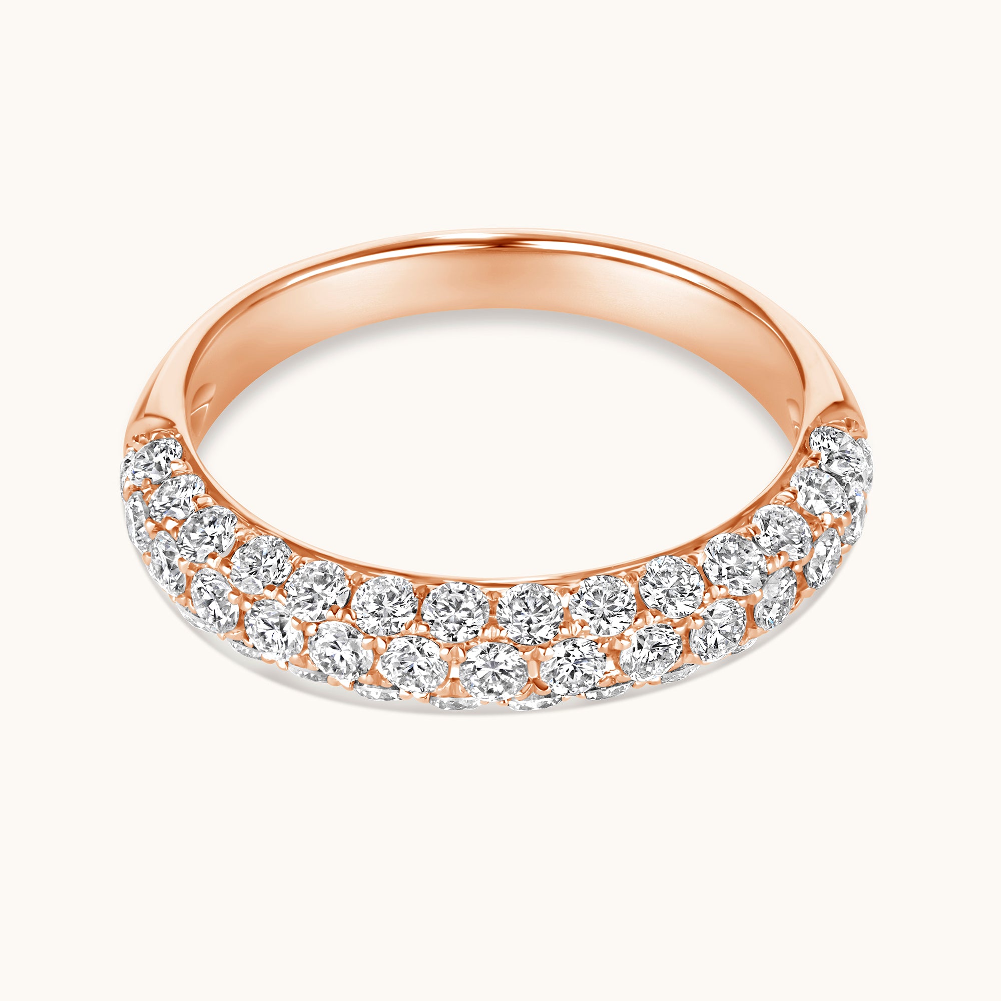 3D Diamond Halfway Band - Happy Jewelers Fine Jewelry Lifetime Warranty