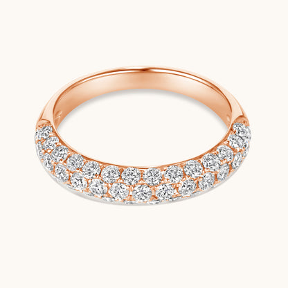 3D Diamond Halfway Band - Happy Jewelers Fine Jewelry Lifetime Warranty