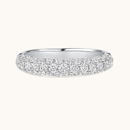 3D Diamond Halfway Band - Happy Jewelers Fine Jewelry Lifetime Warranty