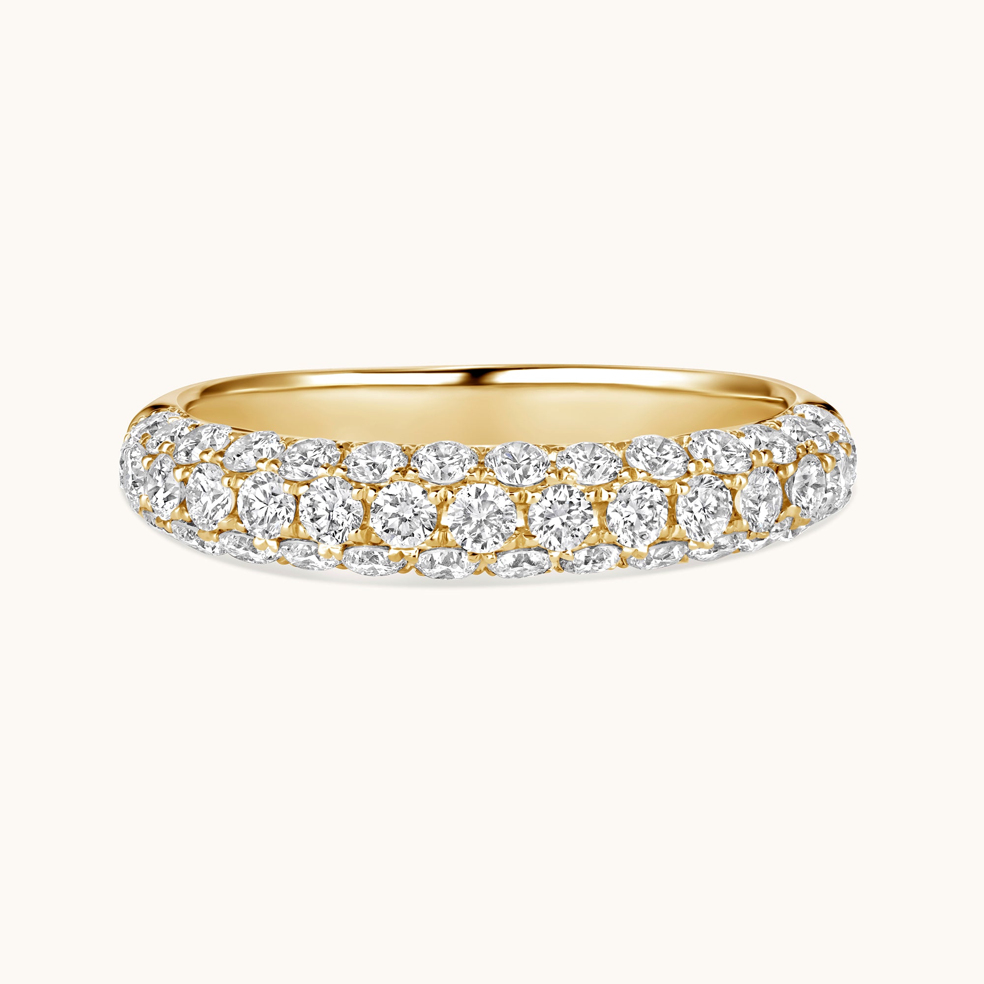 3D Diamond Halfway Band - Happy Jewelers Fine Jewelry Lifetime Warranty