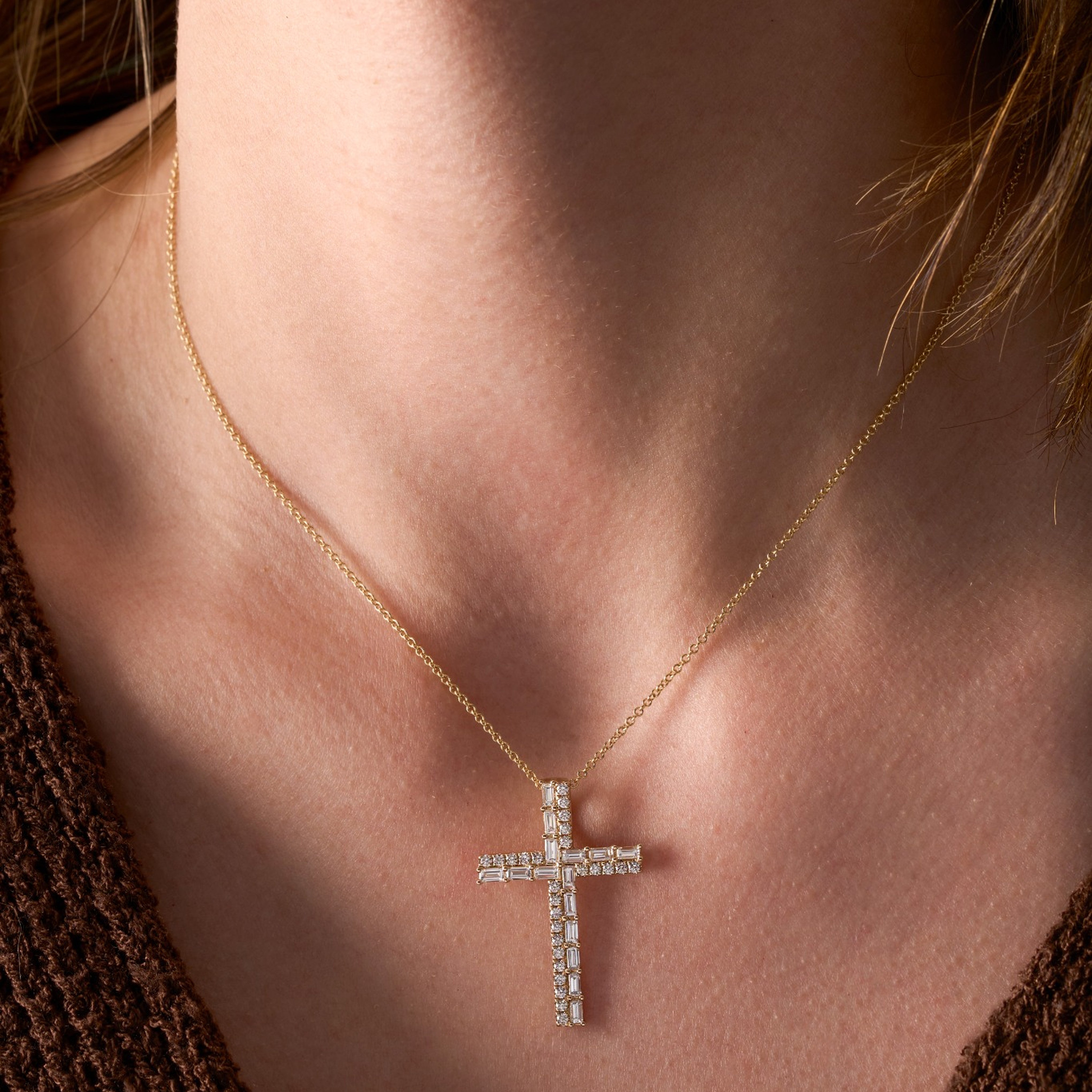 Labgrown Diamond Cross Pendant - Happy Jewelers Fine Jewelry Lifetime Warranty