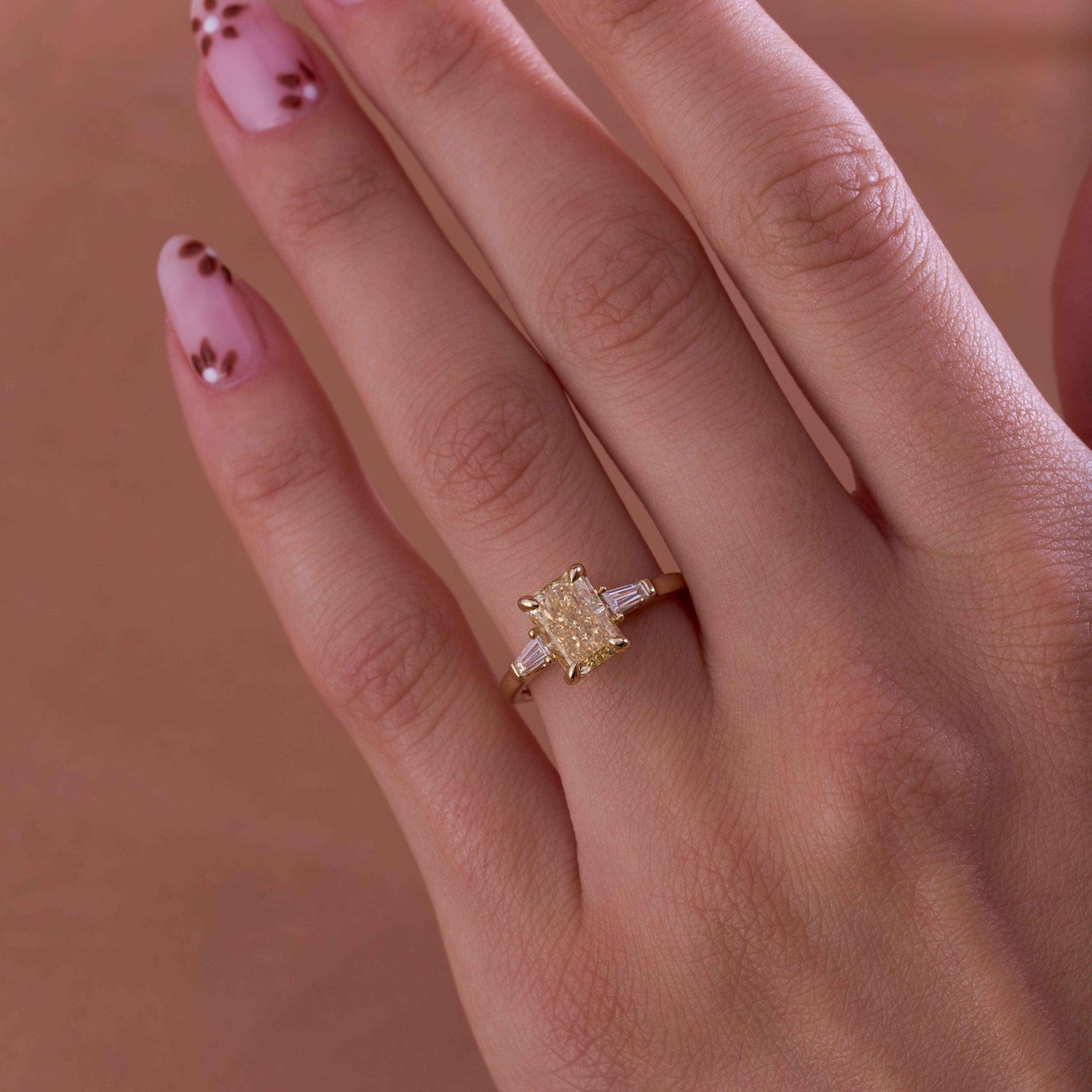 Labgrown Radiant 3 Stone Cathedral - Happy Jewelers Fine Jewelry Lifetime Warranty