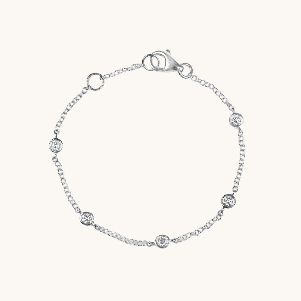 Kid's Diamond Bezel Bracelet - Happy Jewelers Fine Jewelry Lifetime Warranty