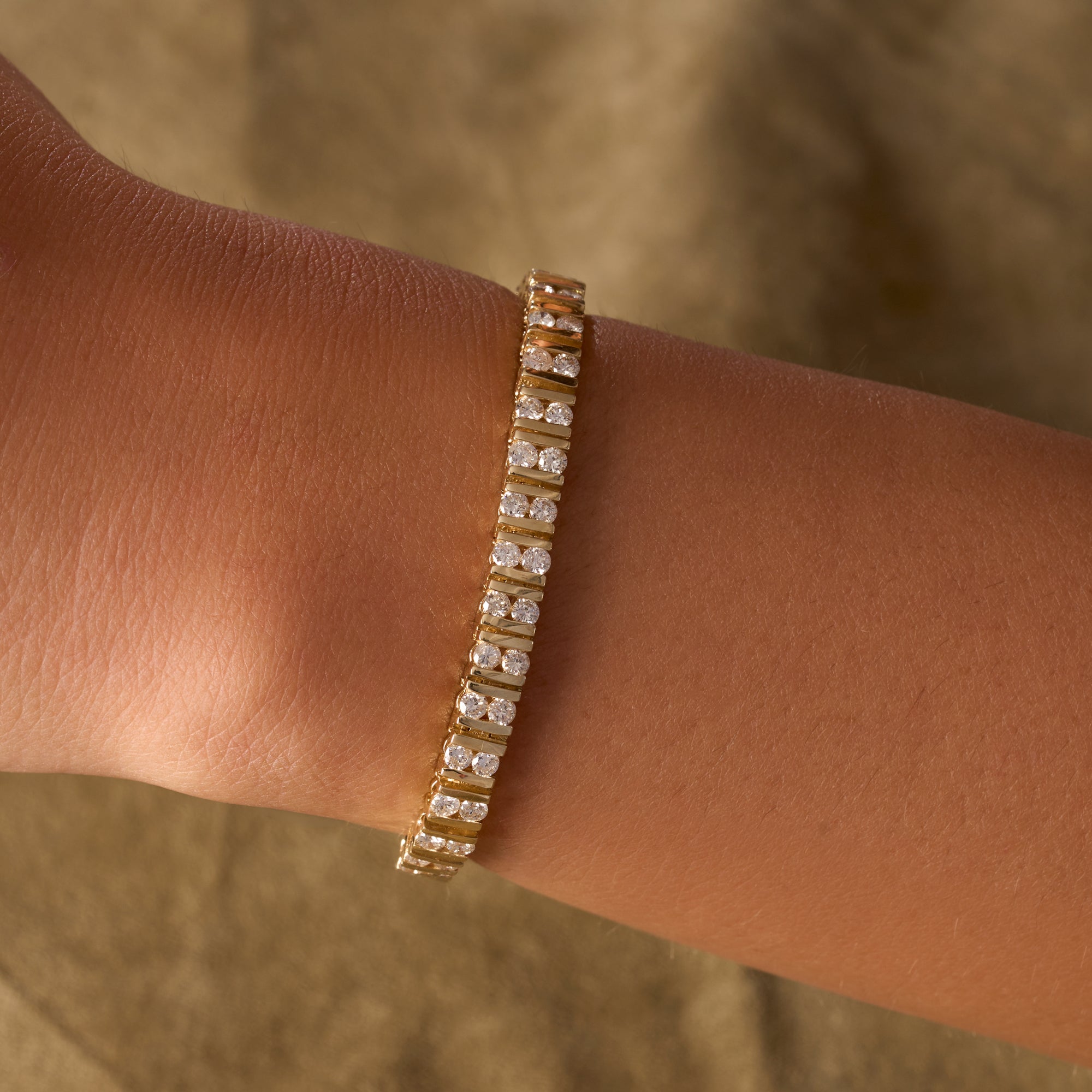 Double Diamond Link Tennis Bracelet