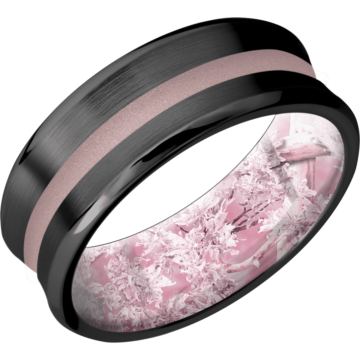 Zirconium + Satin , Polish Finish + King's Pink - Happy Jewelers Fine Jewelry Lifetime Warranty