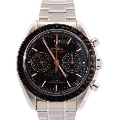 Omega Speedmaster Moonphase 44mm Black Dial Watch Ref# 304.30.44.52.01.001 - Happy Jewelers Fine Jewelry Lifetime Warranty