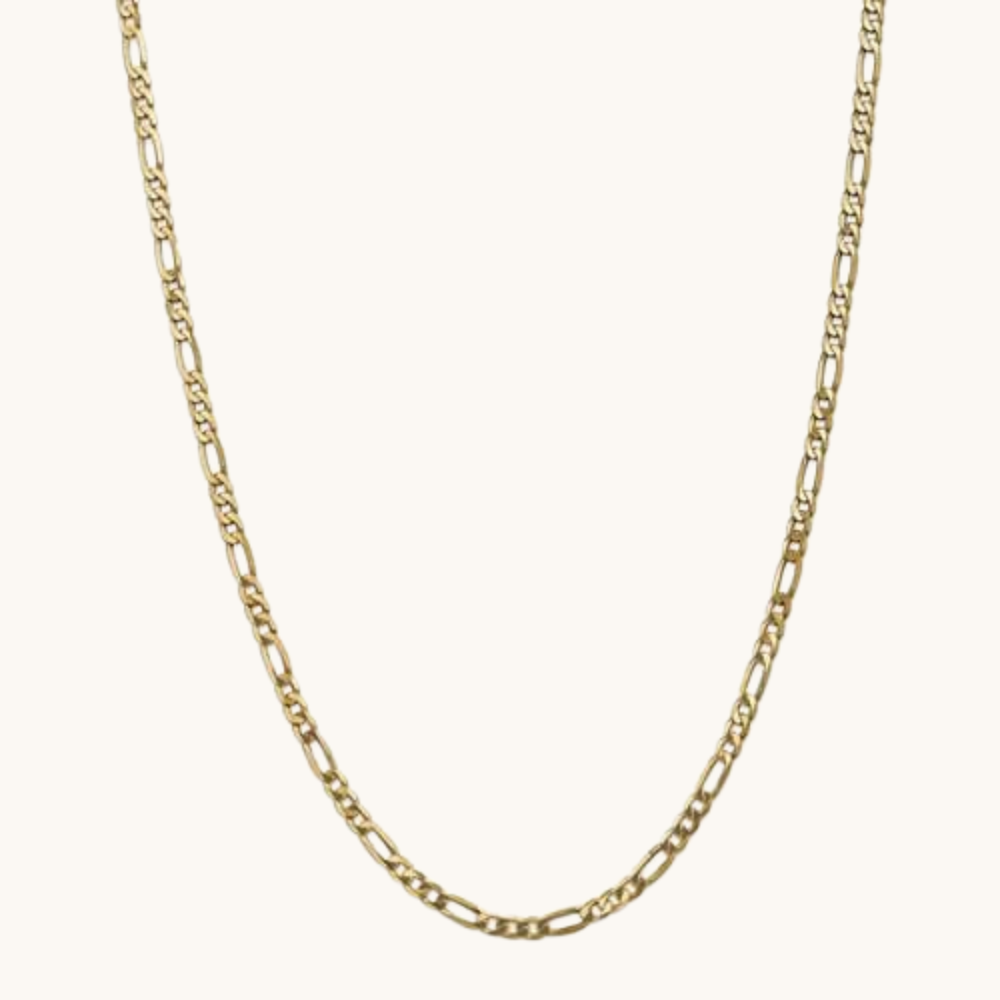 4.00mm Flat Figaro Chain Necklace