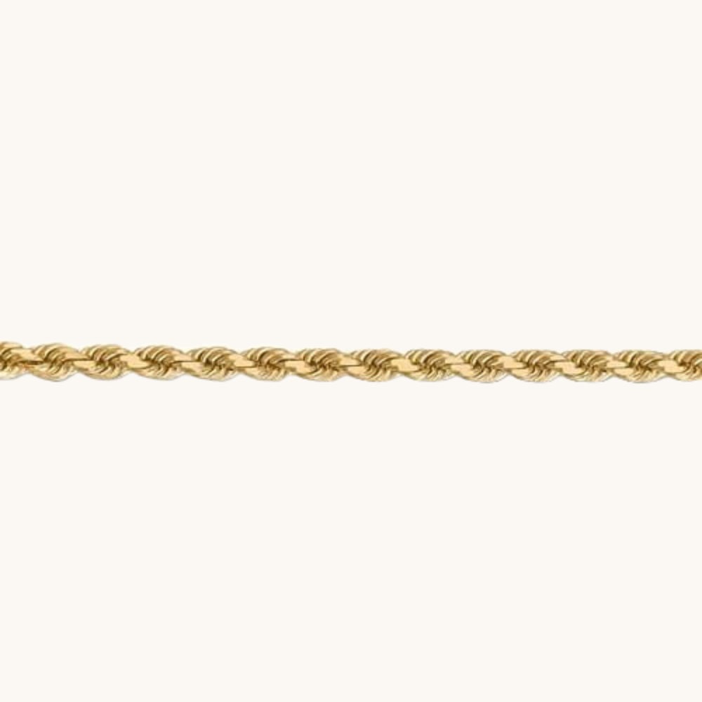 4.00mm Gold Rope Chain Necklace