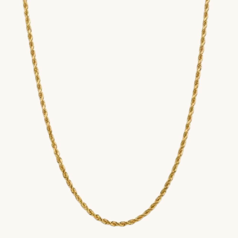 4.00mm Gold Rope Chain Necklace