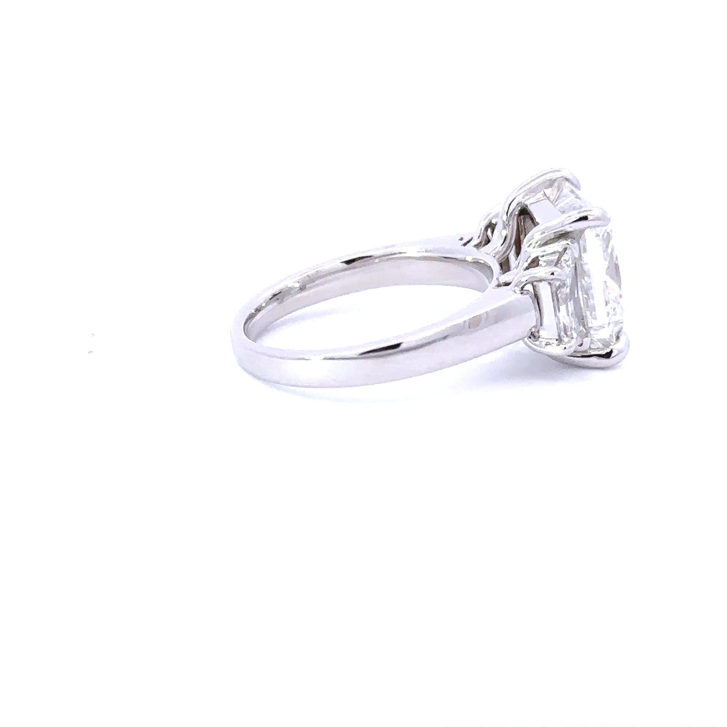 6.30 Carat Princess Lab Grown Diamond 3 Stone Engagement Ring - Happy Jewelers Fine Jewelry Lifetime Warranty