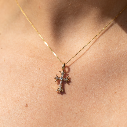 Cathedral Diamond Cross Pendant - Happy Jewelers Fine Jewelry Lifetime Warranty