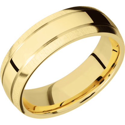 14K Yellow Gold + Polish , Crosssatin Finish - Happy Jewelers Fine Jewelry Lifetime Warranty