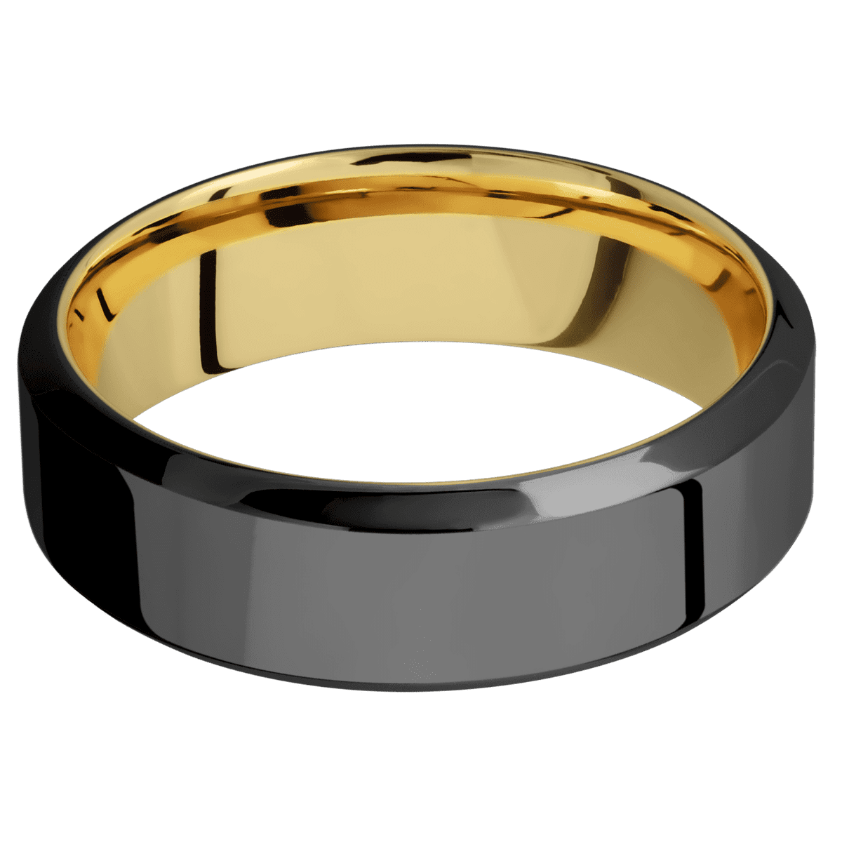 Zirconium + Polish , Polish Finish + 14K Yellow Gold - Happy Jewelers Fine Jewelry Lifetime Warranty