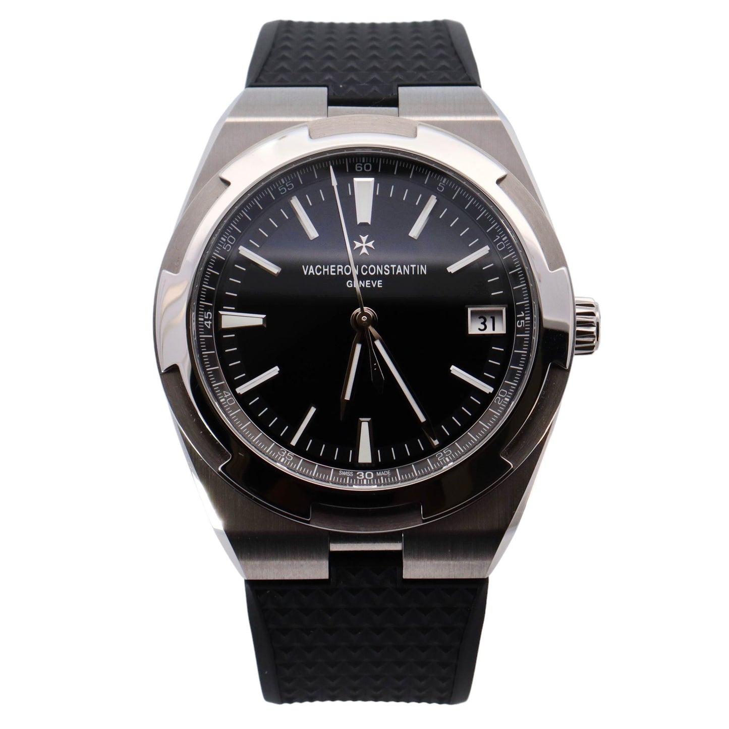 Vacheron Constantin Overseas Stainless Steel 41mm Black Stick Dial Watch Reference# 4500V/110A-B483