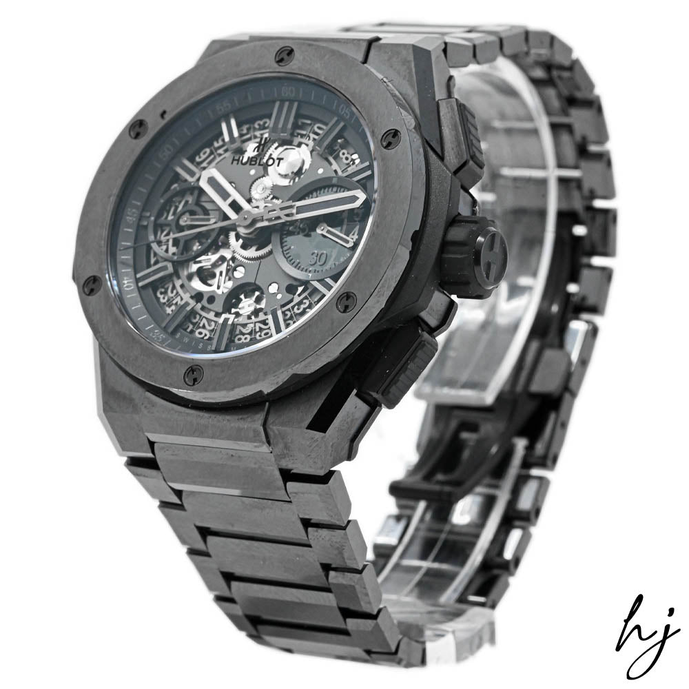 Hublot Men's Big Bang Black Ceramic 42mm Skeleton Stick Dial Watch Reference #: 451.CX.1140.CX - Happy Jewelers Fine Jewelry Lifetime Warranty