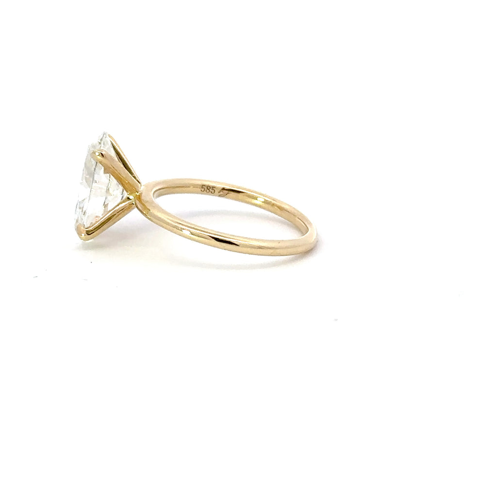 3.53 Carat Oval Lab Grown Diamond Engagement Ring - Happy Jewelers Fine Jewelry Lifetime Warranty