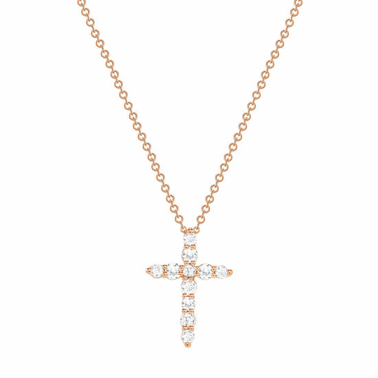 Classic Diamond Cross Necklace - Happy Jewelers Fine Jewelry Lifetime Warranty