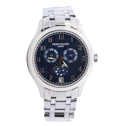 Patek Philippe Complications 38mm Blue Dial Watch Ref# 4947/1A-001 - Happy Jewelers Fine Jewelry Lifetime Warranty