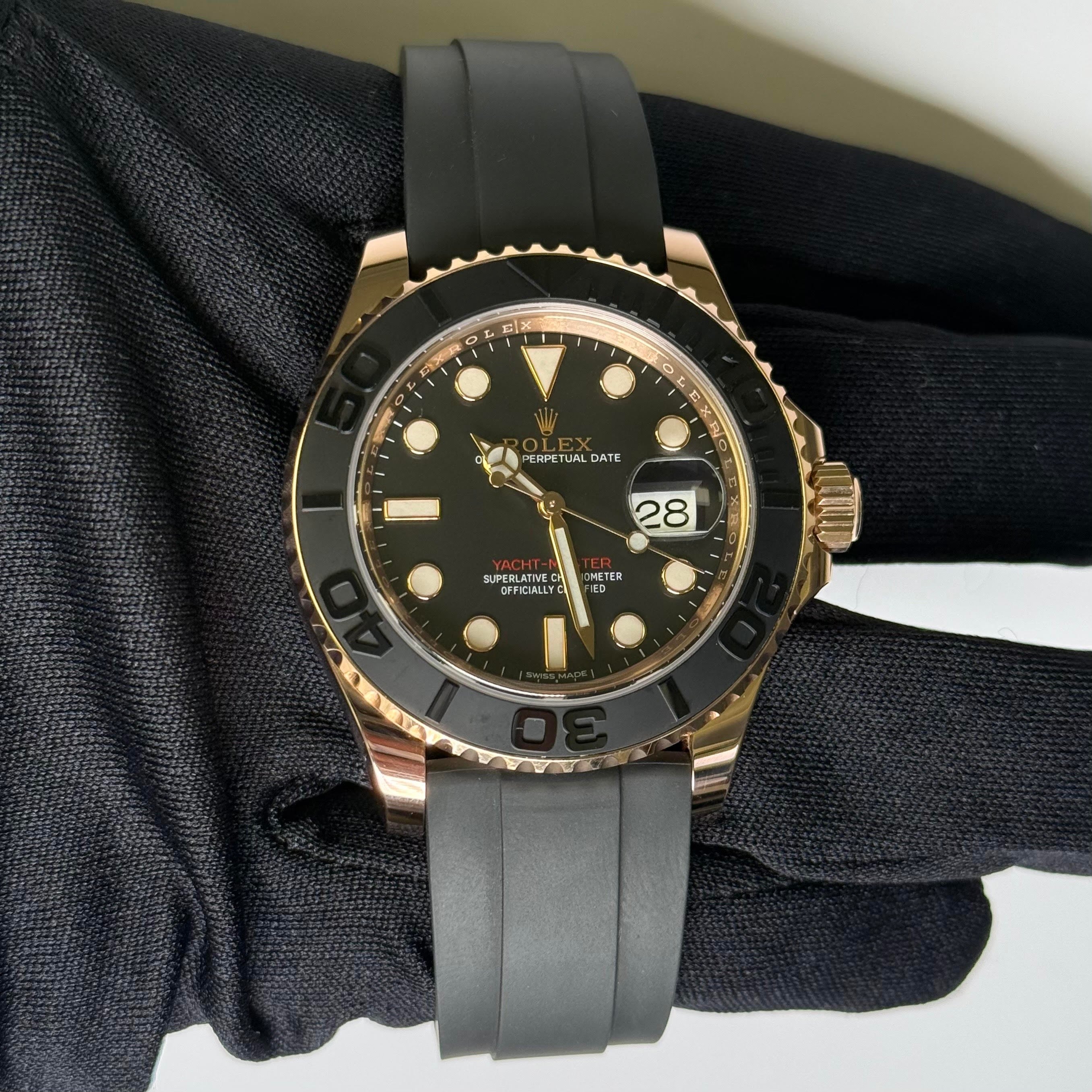 Rolex Yacht-Master 40mm Black Dial Watch Ref# 126655 - Happy Jewelers Fine Jewelry Lifetime Warranty