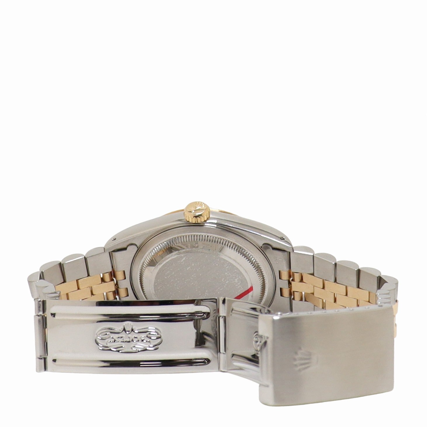 Rolex Datejust Two-Tone Stainless Steel & Yellow Gold 36mm Champagne Stick Dial Watch Reference #: 16233 - Happy Jewelers Fine Jewelry Lifetime Warranty