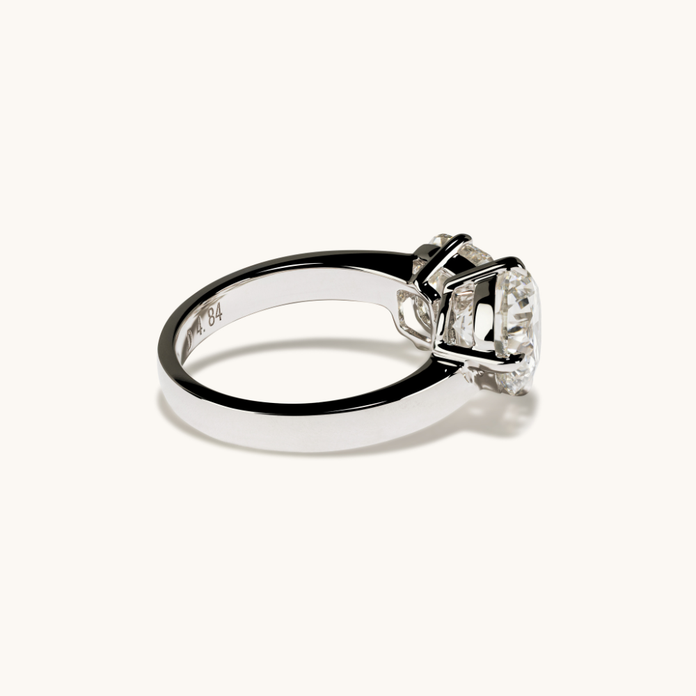 Round and Cushion Toi et Moi Lab Diamond Engagement Ring