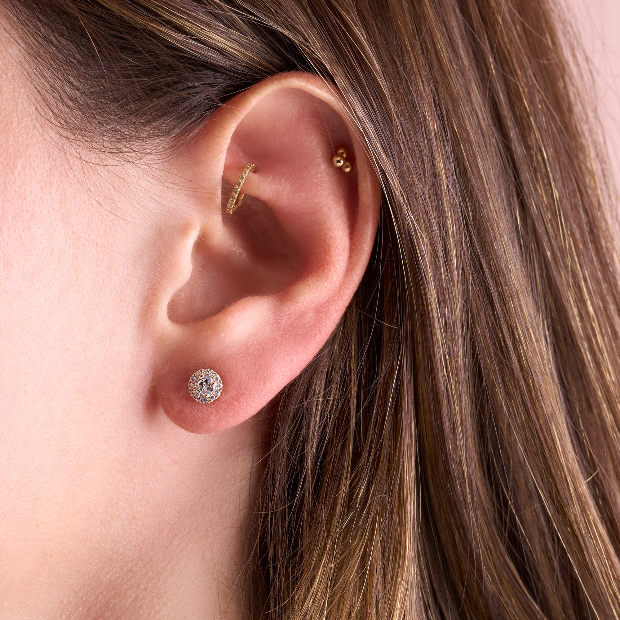 Round Halo Stud Earrings - Happy Jewelers Fine Jewelry Lifetime Warranty