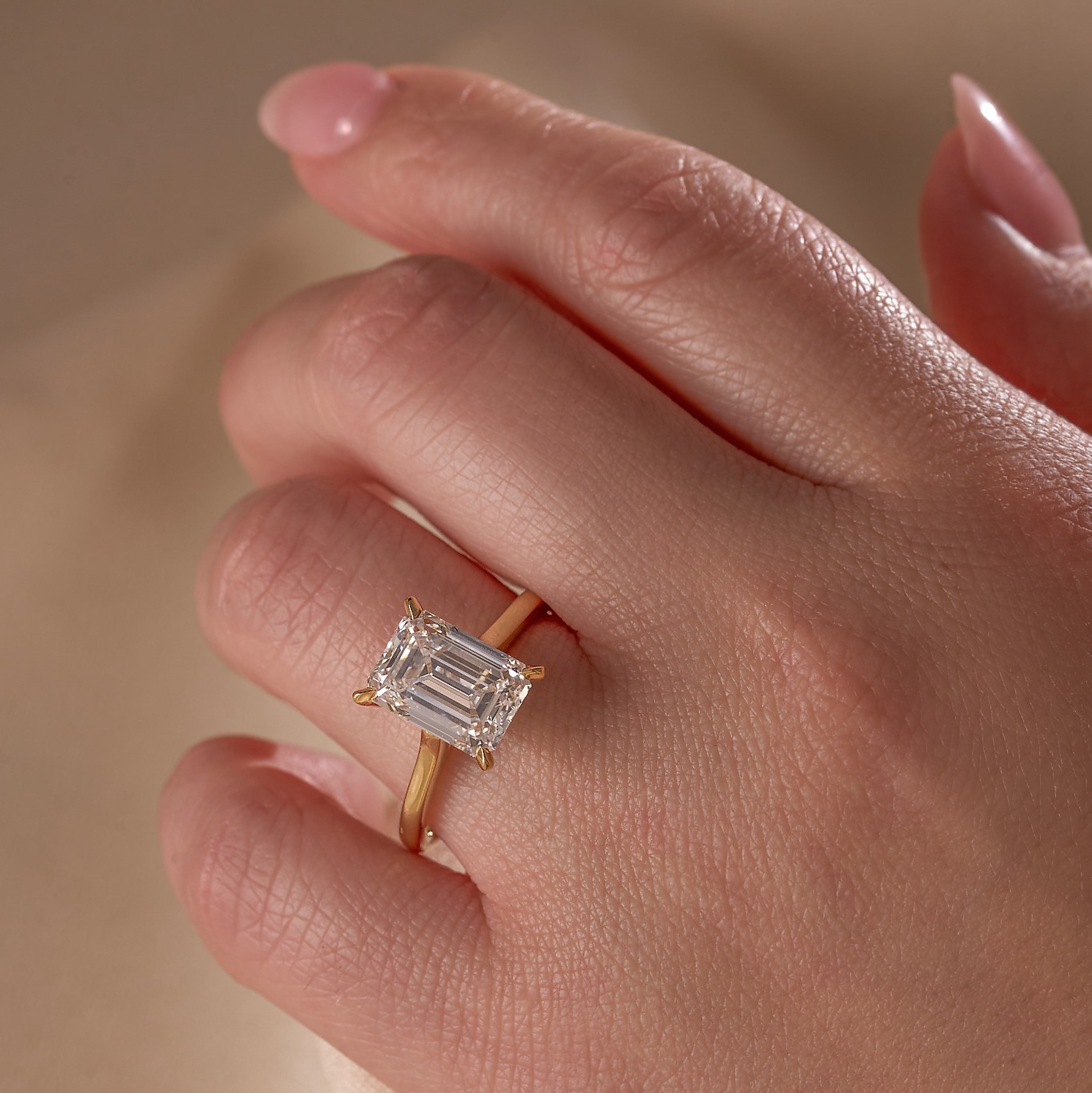 Emerald Cathedral Solitaire - Happy Jewelers Fine Jewelry Lifetime Warranty