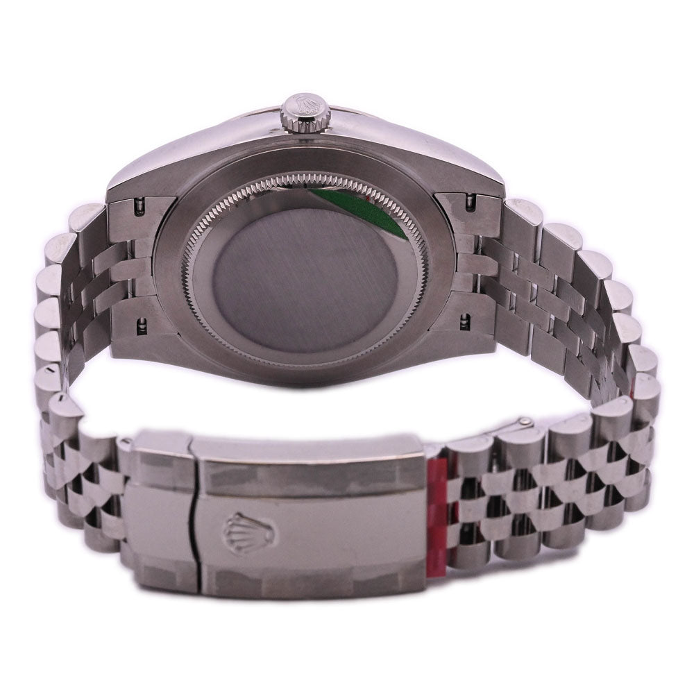 Rolex Datejust Stainless Steel 41mm Blue Diamond Dot Dial Watch Reference #: 126334 - Happy Jewelers Fine Jewelry Lifetime Warranty