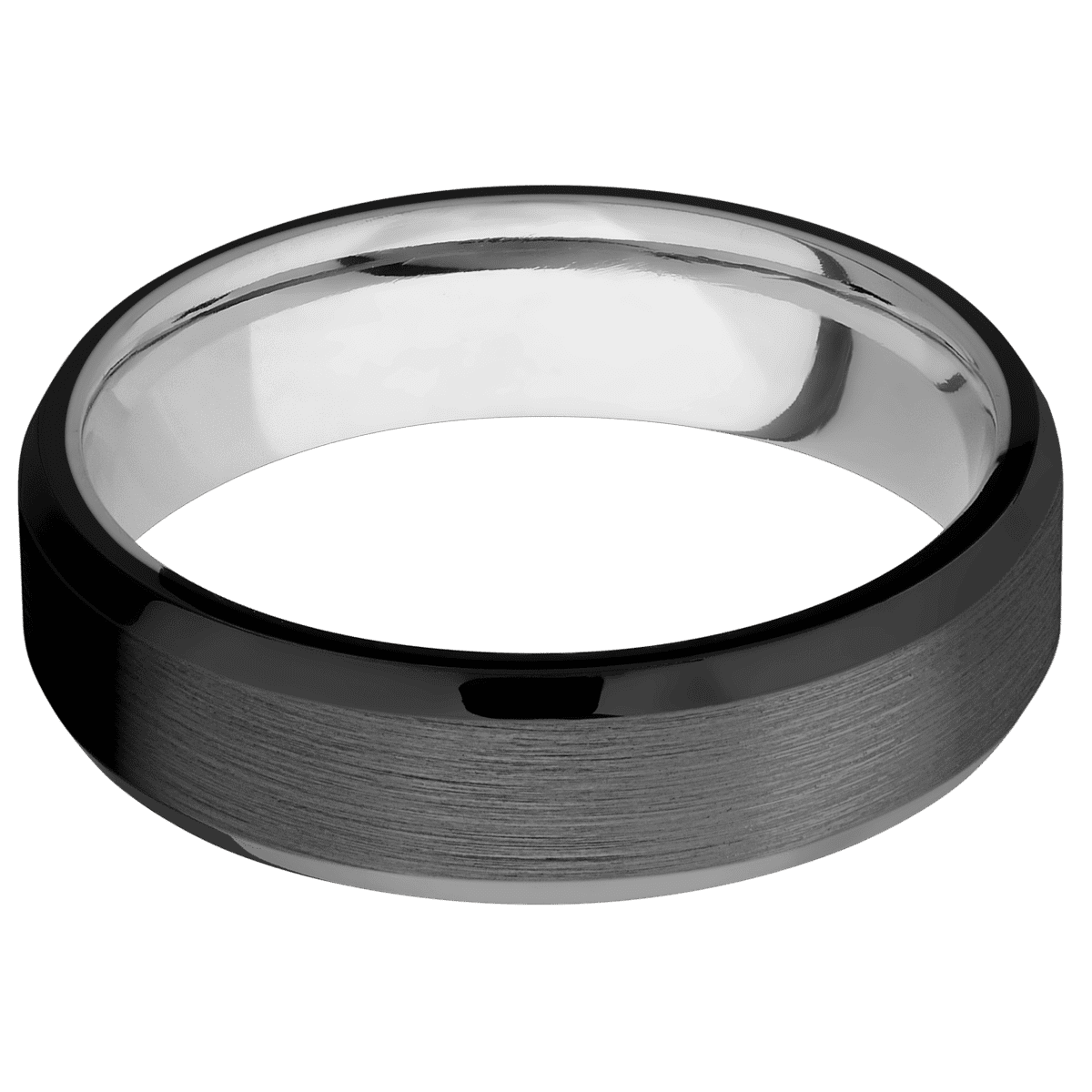 Zirconium + Satin , Polish Finish + Titanium - Happy Jewelers Fine Jewelry Lifetime Warranty