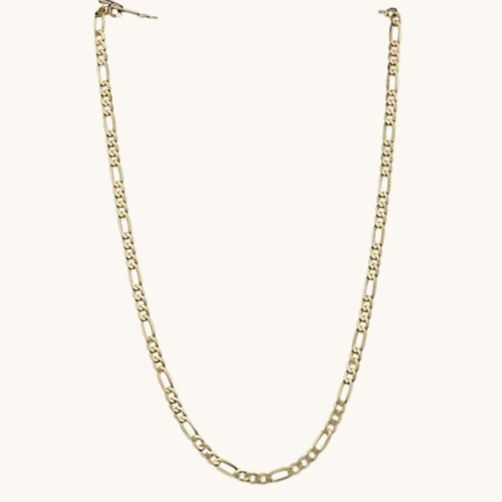 5.00mm Flat Figaro Chain Necklace