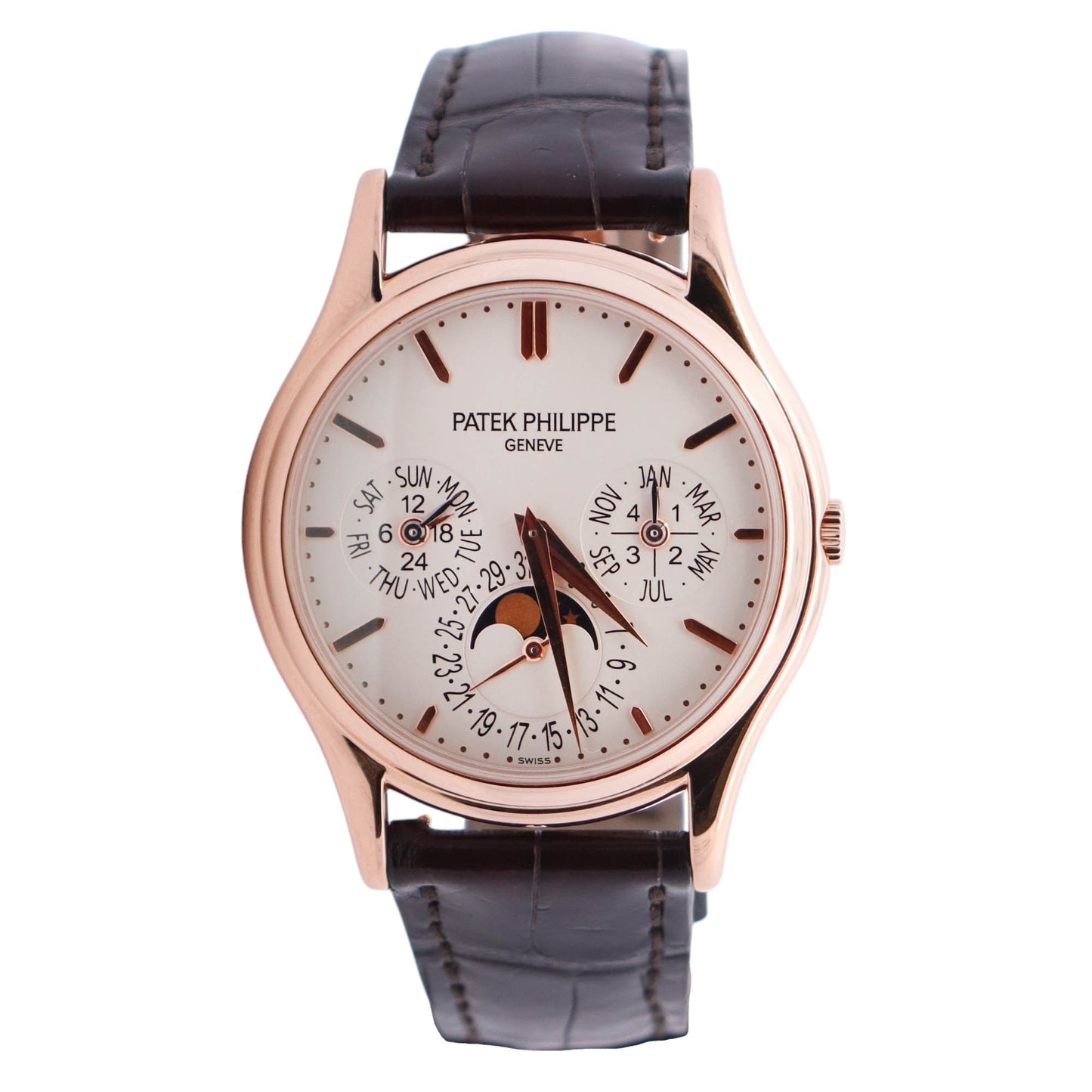 Patek Philippe Perpetual Calendar 37mm White Dial Watch Ref# 5140R-011