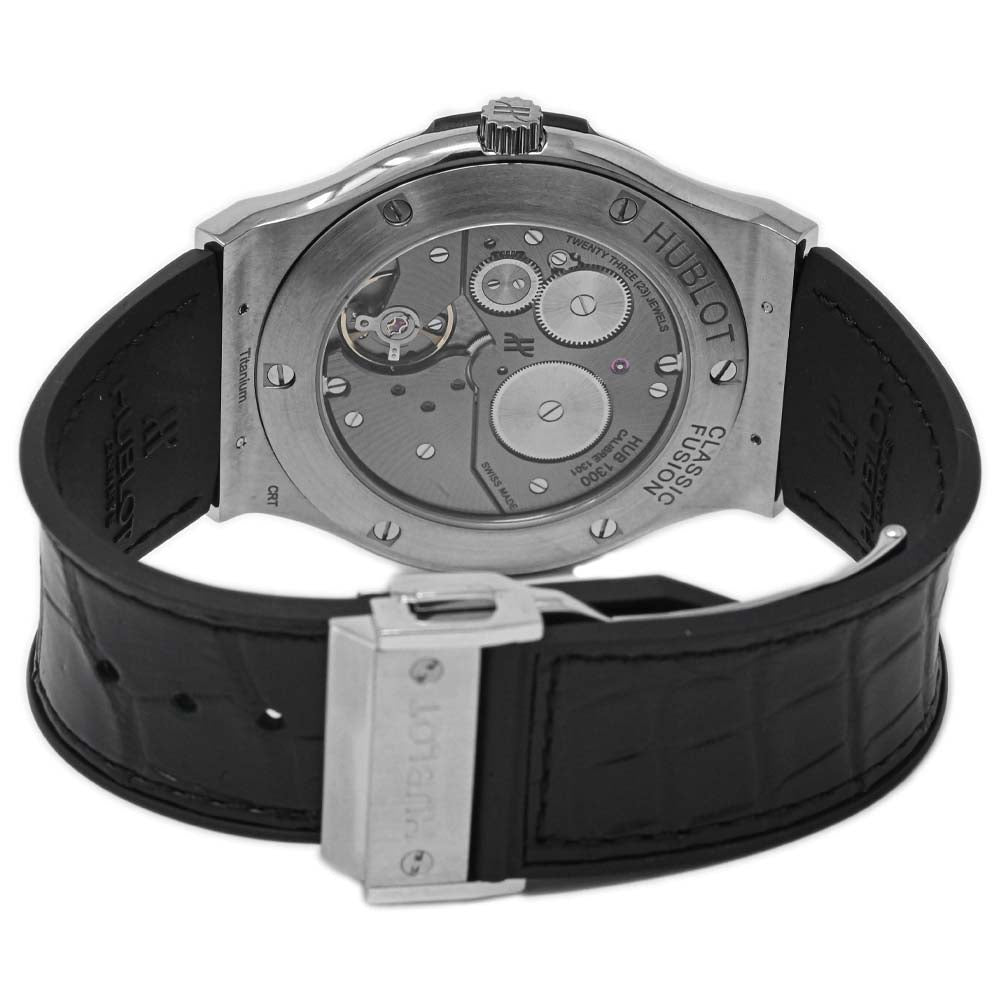 Hublot Men's Classic Fusion Ultra Thin Titanium 45mm Black Stick Dial Watch Reference #: 515.NX.1270.LR - Happy Jewelers Fine Jewelry Lifetime Warranty