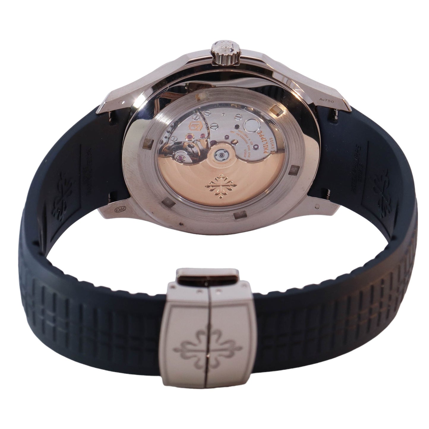 Patek Philippe Aquanaut White Gold 42.2mm Blue Arabic Dial Watch Reference#: 5168G-001 - Happy Jewelers Fine Jewelry Lifetime Warranty