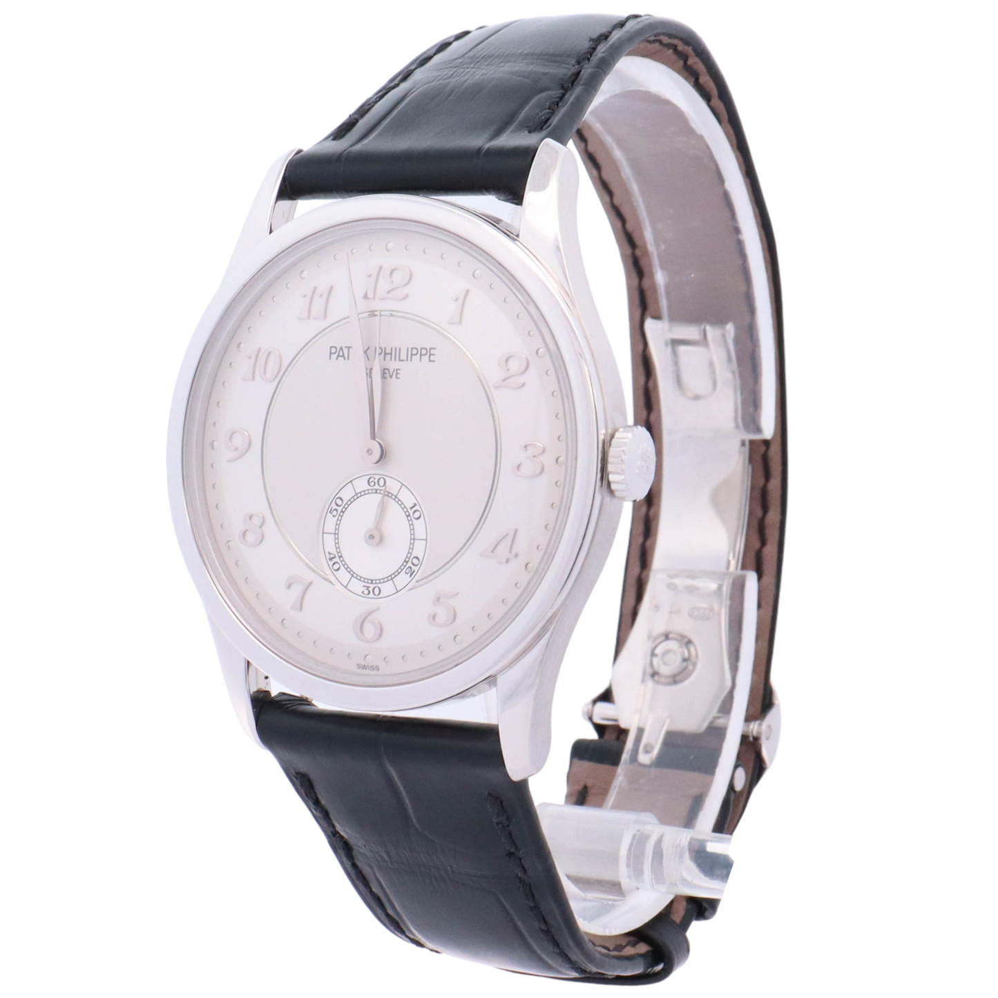 Patek Philippe Calatrava Platinum 37mm White Arabic Dial Watch Reference# 5196P-001