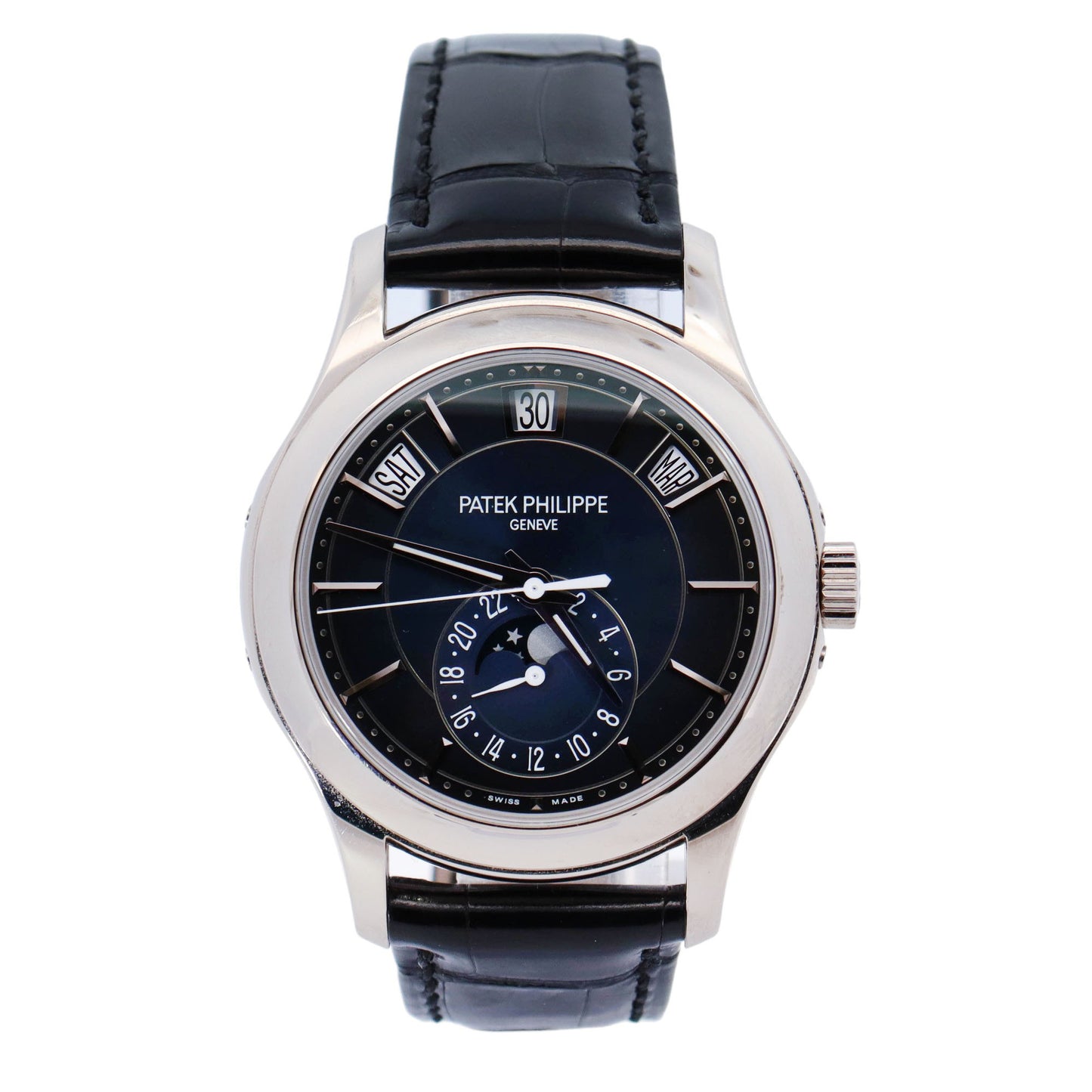 Patek Philippe Annual Calendar 40mm Blue Dial Watch Ref# 5205G-013