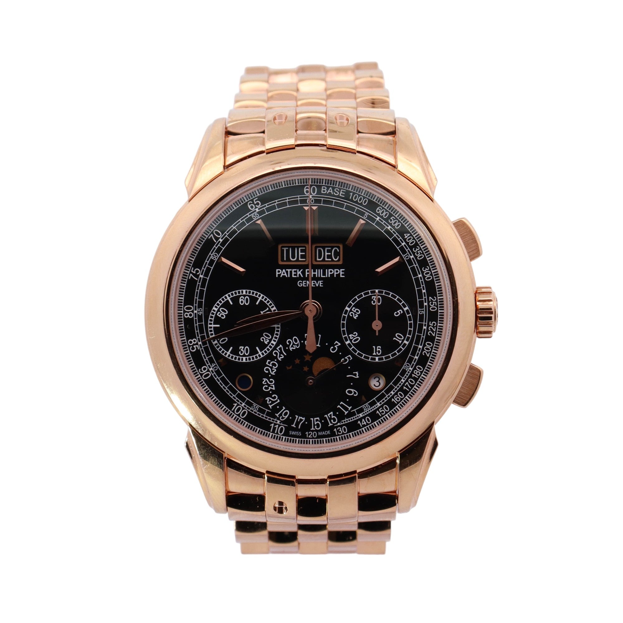 Patek Philippe Perpetual Calendar Rose Gold 41mm Black Stick Dial Watch Reference# 5270/1R-001 - Happy Jewelers Fine Jewelry Lifetime Warranty