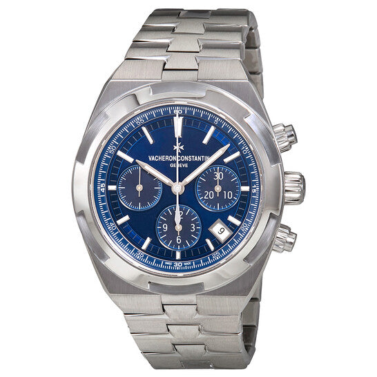 Vacheron Constantin Men's Overseas Stainless Steel 43MM Blue Chronograph Dial Watch Reference #: 5500V/110A/B148 - Happy Jewelers Fine Jewelry Lifetime Warranty