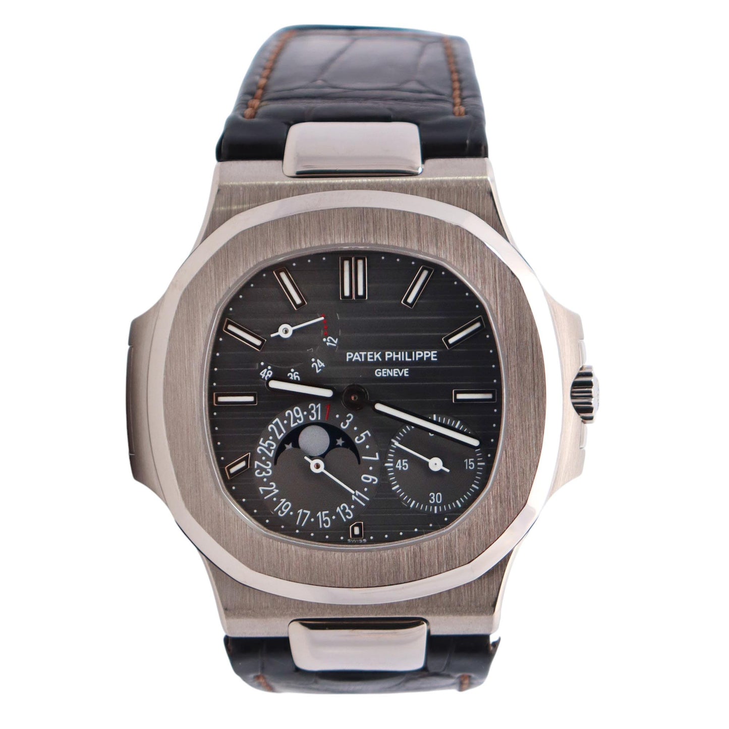 Patek Philippe Nautilus 40mm Grey Dial Watch Ref# 5712G-001