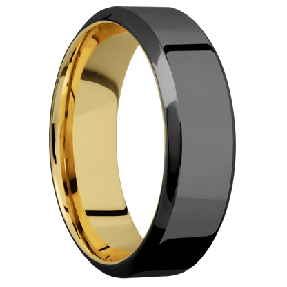 Zirconium + Polish , Polish Finish + 14K Yellow Gold - Happy Jewelers Fine Jewelry Lifetime Warranty