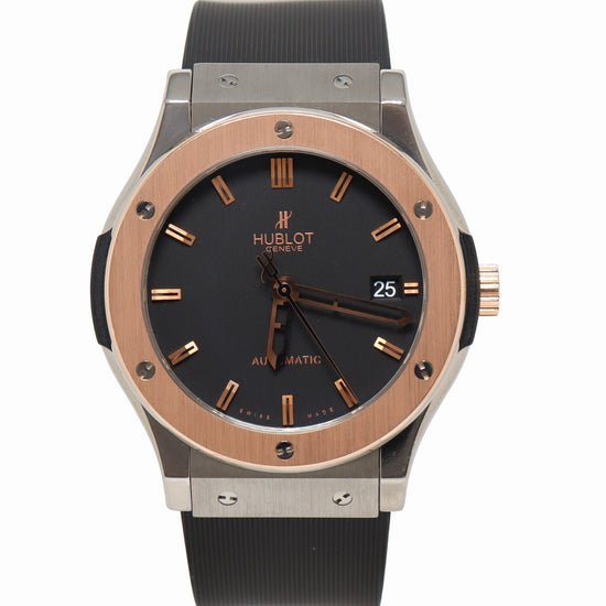 Load image into Gallery viewer, Hublot Classic Fusion Titanium 45mm Black Stick Dial Watch Reference# 511.N0.1180.RX - Happy Jewelers Fine Jewelry Lifetime Warranty
